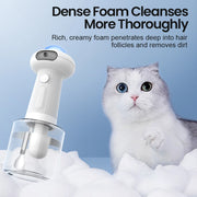 ROJECO Automatic Foam Making Machine for Pet USB Charging Smart Cat Soap Dispenser for Dog Pet Rechargeable Shower Accessories