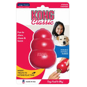 KONG Classic Natural Teething Rubber Dog Chew Toy with Your Choice of Dog Treat Toy XS-XXL