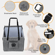 Car Pet Seat Stable Carriers Dog Accessories Safe Portable Puppy Travel Baskets Mesh Protector Waterproof Outdoor Pet Supplies