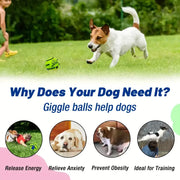 Pet Dog Toy Ball Wobble Wag Giggle Ball Interactive Dog Toy Chew Toy Giggle Sounds Toy When Rolled or Shaken For Pet Dog Fun