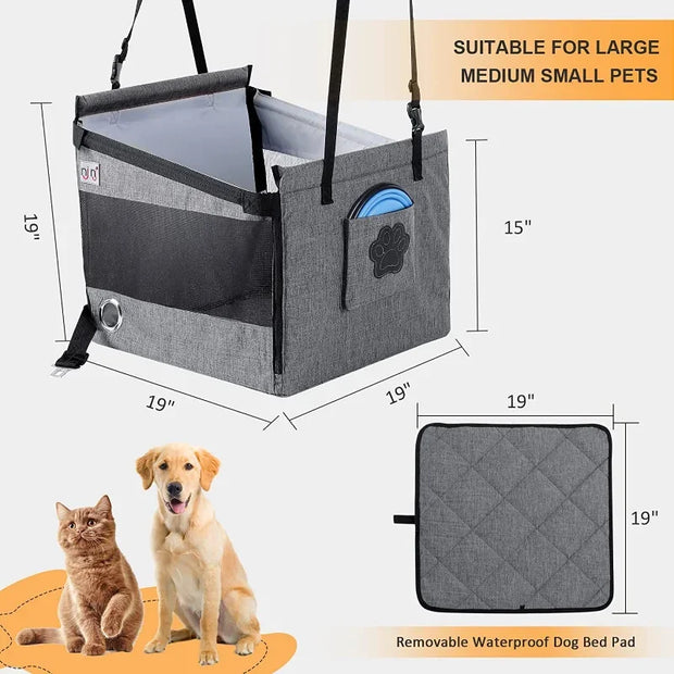 Car Pet Seat Stable Carriers Dog Accessories Safe Portable Puppy Travel Baskets Mesh Protector Waterproof Outdoor Pet Supplies