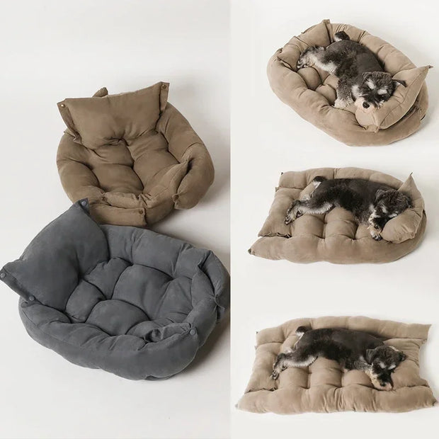 Multifunctional Pet Dog Bed Thickened 3 IN 1 Dogs Cat Sleeping Bed Sofa Warm Winter Puppy Kitten Nest Kennel Soft Pet Cushion