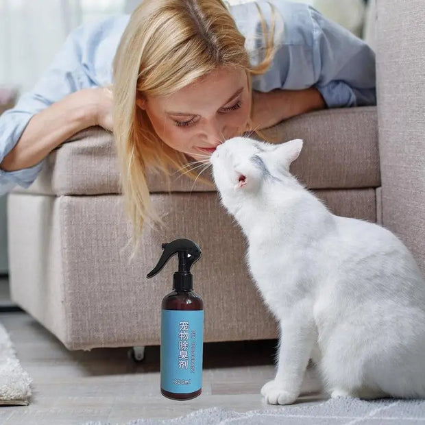 Pet Odor Eliminator Spray Cat Litter Deodorizer Odor Eliminator Spray 300ml Safe Smell Removal Stain Remover Spray Litter Odor