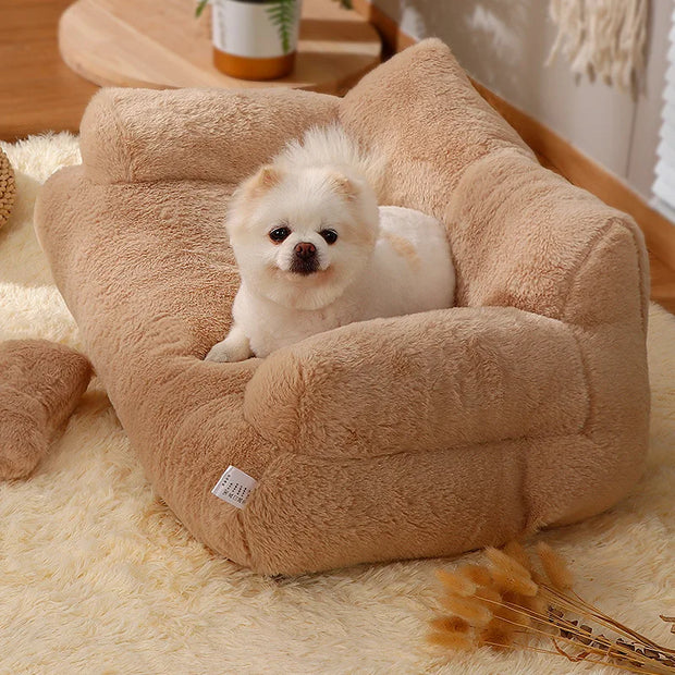 Cat Bed Sofa Winter Warm Foam Neck Pad Nest Beds Pet Deep Sleeping Bed For Small Medium Dogs Comfortable Plush Puppy Supplies