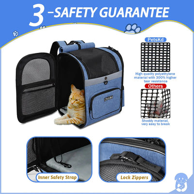 Dog Carrier Bag Pet Double Shoulder Backpack