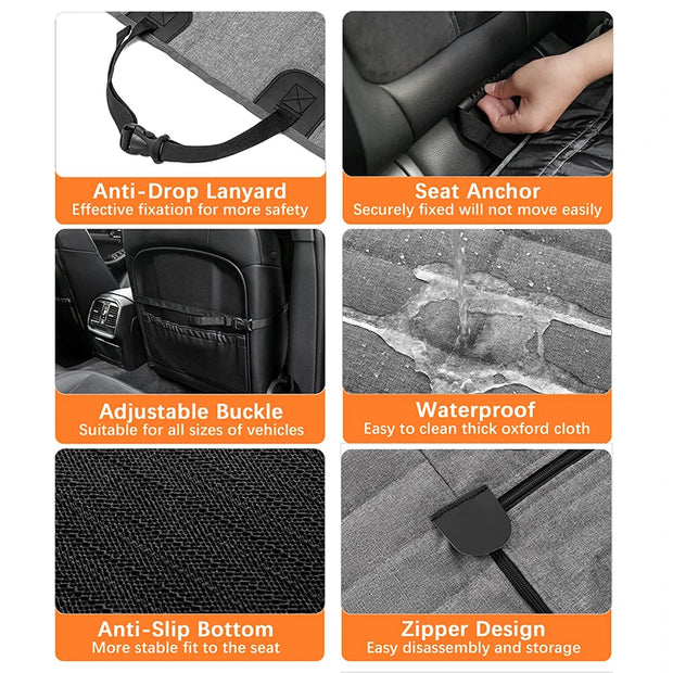 Dog Car Seat Cover Waterproof Pet Dog Travel Carrier Hammock Car Rear Back Seat Protector Mat Safety Pad Nonslip