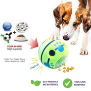 Interactive Dog Toys Food Dispensing Treat Pet Giggle Ball Safe Dog Squeaky Puppy Puzzle Toy for Small Medium Large Dog