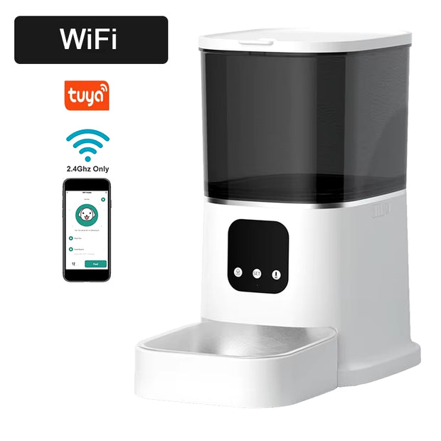 6L Cat Feeder Video Camera Smart Timing Pet Feeder for Cats Dog Wifi APP Intelligent Dry Autom Food Dispenser with Voice Recorde